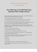 Nurs 209 Exam 3, Nur 209 Final Exam Questions With Verified Answers