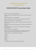 NURS 5335 EENT Exam Study Guide.