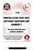 TMN3706 EXAM PACK 2025  {DETAILED QUESTIONS AND ANSWERS }