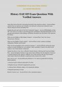 History OAE 025 Exam Questions With Verified Answers