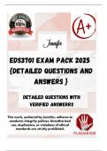 EDS3701 EXAM PACK 2025  {DETAILED QUESTIONS AND ANSWERS }