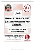 RSK4802 EXAM PACK 2025  {DETAILED QUESTIONS AND ANSWERS }