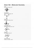 Chem 162 -- Molecular Geometry