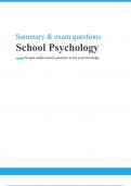 School Psychology Summary & Exam Questions 