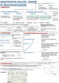 Kwantitatieve analyse complete samenvatting theorie 