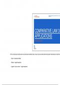 Comparative law: Applications (les 5, 6 en begin 7)