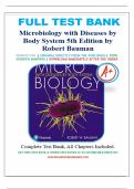 TEST BANK for Microbiology with Diseases by Body System 5th Edition by Bauman, All 26 Chapters Covered, Verified Latest Edition