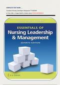 COMPLETE TEST BANK____  Essentials of Nursing Leadership & Management 7TH EDITION by Weiss, Sally A.; Tappen, Ruth M.; Grimley, Karen (WITH ANSWER KEY)