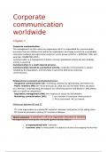 Summary Corporate Communication - Chapters 1-9