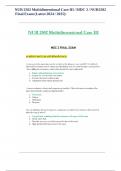 NUR 2502 / NUR2502 Final Exam (Latest 2023 / 2024): Multidimensional Care III / MDC 3 - Rasmussen