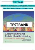 Test Bank for Community and Public Health Nursing: Promoting the Public's Health, 10th Edition (Rector, 2024), Chapter 1-30 + Pre-Lecture Quizzes | All Chapters