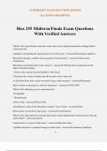 Bios 255 Midterm/Finals Exam Questions With Verified Answers