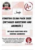 COM3704 EXAM PACK 2025  {DETAILED QUESTIONS AND ANSWERS }