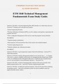 ETM 1040 Technical Management Fundamentals Exam Study Guide.