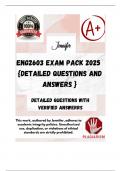 ENG2603 EXAM PACK 2025  {DETAILED QUESTIONS AND ANSWERS }