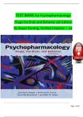 TEST BANK For Psychopharmacology: Drugs, the Brain, and Behavior, 4th Edition By Meyer Nursing, Verified Chapters 1 - 20, Complete Newest Version