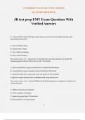 JB test prep EMT Exam Questions With Verified Answers