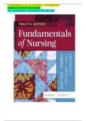 FUNDAMENTALS OF NURSING 12TH EDITION PERRY& POTTER TESTBANK ALL CHAPTERS 1-50/NEWEST GUIDE 2025