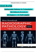 TEST BANK Radiographic Pathology for Technologists 	 8th Edition by Kowalczyk 	 All Chapters 1 - 12 / Full Complete