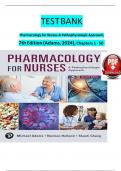 TEST BANK Pharmacology for Nurses-A Pathophysiologic Approach, 7th Edition (Adams, 2024), Chapters 1 - 50  