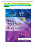 Lewis's medical-surgical nursing, 12th edition by mariann m. harding, jeffrey kwong, debra hagler chapter 1-69(latest update 2024-2025)