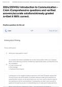 2024/25|WGU Introduction to Communication - C464 |Comprehensive questions and verified answers/accurate solutions|Already graded A+|Get it 100% correct.