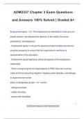 ADM2337 Chapter 3 Exam Questions and Answers 100% Solved | Graded A+