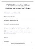 APD TCOLE Practice Test 200 Exam Questions and Answers 100% Solved