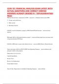 CCIM 101 FINANCIAL ANALYSIS EXAM LATEST WITH  ACTUAL QUESTIONS AND CORRECT VERIFIED ANSWERS ALREADY GRADED A+ 100%GUARANTEED PASS!