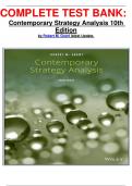 COMPLETE TEST BANK: Contemporary Strategy Analysis 10th Edition by Robert M. Grant latest Update.