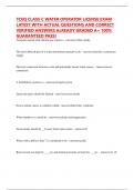 TCEQ CLASS C WATER OPERATOR LICENSE EXAM LATEST WITH ACTUAL QUESTIONS AND CORRECT VERIFIED ANSWERS ALREADY GRADED A+ 100% GUARANTEED PASS!