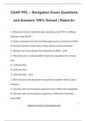 CAAP PPL – Navigation Exam Questions and Answers 100% Solved | Rated A+