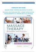 COMPLETE TEST BANK  MASSAGE THERAPY: PRINCIPLES AND PRACTICE 7TH EDITION BY SUSAN G. SALVO EDD LMT BCTMB || CURRENT EDITION WITH ALL VERIFIED ANSWERS TO ALL CHAPTERS.100% TO ALL RATIONALE