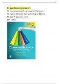 Test bank questions Consumer Behavior: Buying, Having, and Being,13th  Global Edition - Solomon - 84 Q&A