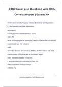 CTCD Exam prep Questions with 100% Correct Answers | Graded A+