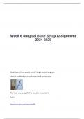 Week 6 Surgical Suite Setup Assignment 2024-2025