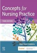 TEST BANK For Concepts for Nursing Practice, 3rd Edition by Jean Foret Giddens, Chapter 1 - 57, Complete