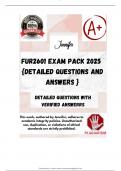 FUR2601 EXAM PACK 2025  {DETAILED QUESTIONS AND ANSWERS }