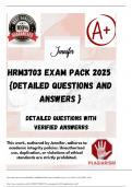 HRM3703 EXAM PACK 2025  {DETAILED QUESTIONS AND ANSWERS }