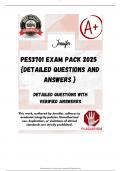 PES3701 EXAM PACK 2025  {DETAILED QUESTIONS AND ANSWERS }