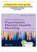 COMPLETE TEST BANK: Davis Advantage for Psychiatric Mental Health Nursing Tenth Edition by Karyn I. Morgan  Latest Update.