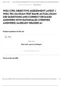 WGU C784 OBJECTIVE ASSESSMENT LATEST / WGU 784 OA EXAM TEST BANK ACTUAL EXAM 230 QUESTIONS AND CORRECT DETAILED ANSWERS WITH RATIONALES (VERIFIED ANSWERS) |ALREADY GRADED A+