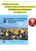 SOLUTION MANUAL FOR Principles Of Auditing And Other Assurance Services  23rd Edition By Ray Whittington Kurt ALL Chapters (1 - 21)