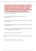 USPS EXAM 421 WINDOW CLERK FOR THE UNITED STATES POSTAL SERVICE EXAM NEWEST 2024 WITH COMPLETE QUESTIONS AND CORRECT VERIFIED ANSWERS (DETAILED ANSWERS) ALREADY GRADED A+ 100% GUARANTEED TO PASS CONCEPTS!!!