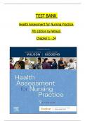 TEST BANK For Health Assessment for Nursing Practice, 7th Edition by Wilson, Verified Chapters 1 - 24, Complete Newest Version