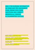 WGU C790 NURSING INFORMATICS OA EXAM AND PRE ASSESSMENT EXAM, BRAND NEW EXAM QUESTIONS AND CORRECT ANSWERS,ALL GRADED A+|GUARANTEED SUCCESS.