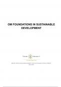 OM Foundations in Sustainable Development - Summary