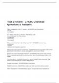 Test 1 Review - GPSTC Cherokee Questions & Answers