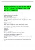 MA100 EXAM 2 QUESTIONS WITH 100% CORRECT ANSWERS 2024 LATEST UPDATE 