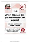 LCP4807 EXAM PACK 2025  {DETAILED QUESTIONS AND ANSWERS }